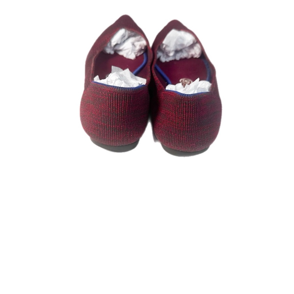 Pointed Toe Rothy’s Flats W7.5 Red Knit Sustainable Slip On - Picture 5 of 10
